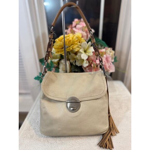 Prada IVORY SMALL TASSSEL BAG PURSE (u110